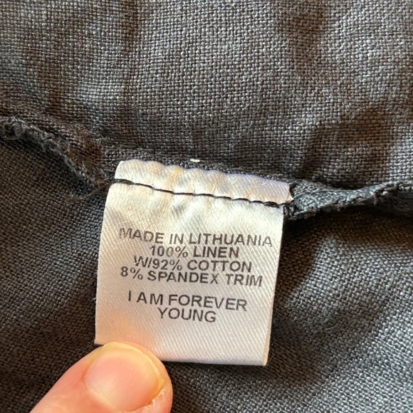 FLAX Midi Blue Linen Dress  Pocket Sleeveless Boho - Picture 8 of 8